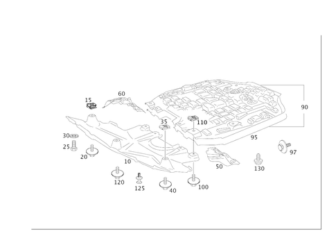 Engine Compartment Panelling for 2002 Mercedes-Benz ML500 #0