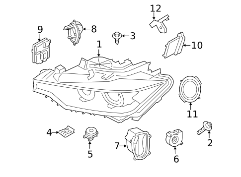 Headlamp Components for 2016 BMW M3 #1