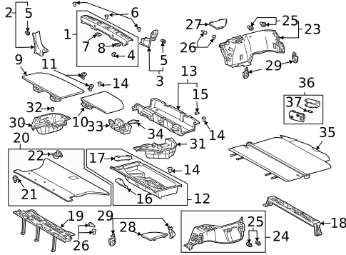 Interior Trim - Rear Body for 2004 Lexus RX330 #0