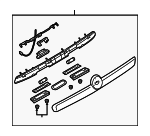 12842286 - : Trunk Trim Panel Cover - Titanium for Saab: 9-3 Image