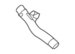 1K0145844A - Cooling System: Connector Pipe for Volkswagen: GTI, Jetta, Rabbit Image