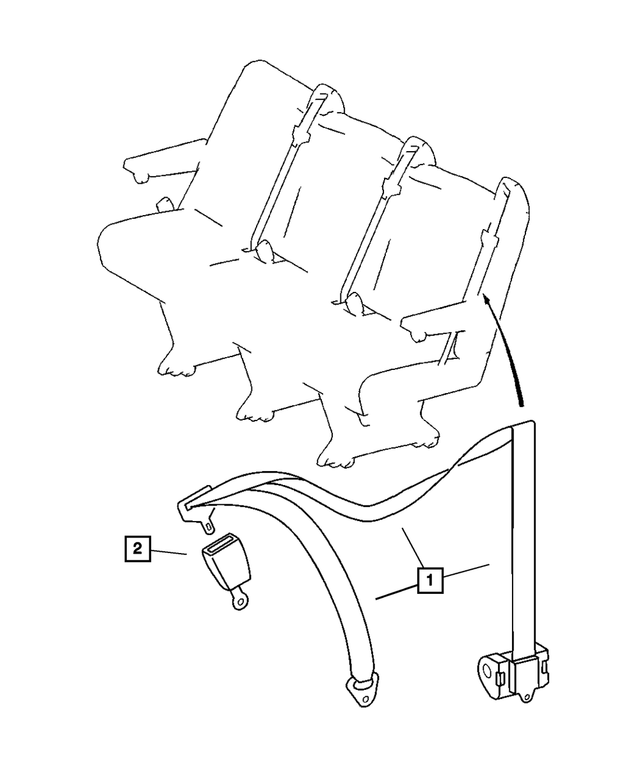 5103834AA - : Retractor Seat Belt for Mopar Image