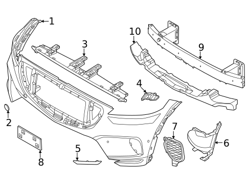 Bumper & Components - Front for 2025 Genesis GV70 #1