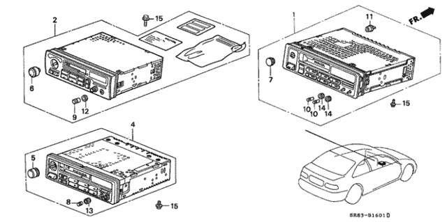 Radio for 1993 Honda Civic #0