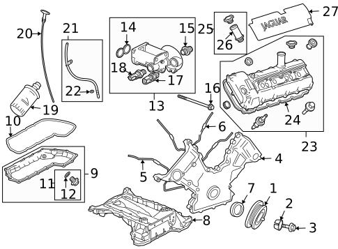 Engine Parts for 2009 Jaguar Vanden Plas #1