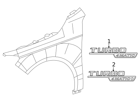 Exterior Trim - Fender for 2022 Mercedes-Benz GLA 45 AMG&reg; #0