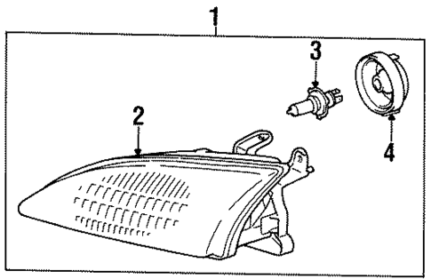 Headlamp Components for 1996 Toyota Paseo #0