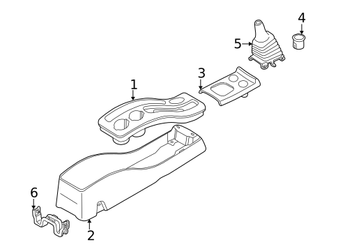 Center Console for 2003 Mazda Tribute #0