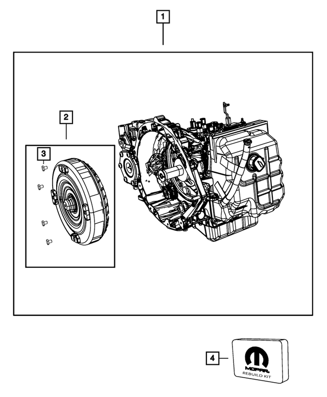 R8037280AF - : With Torque Converter Transmission Kit, Remanufactured for Mopar Image