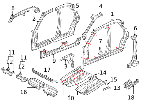Floor & Rails for 1997 Audi A4 #0