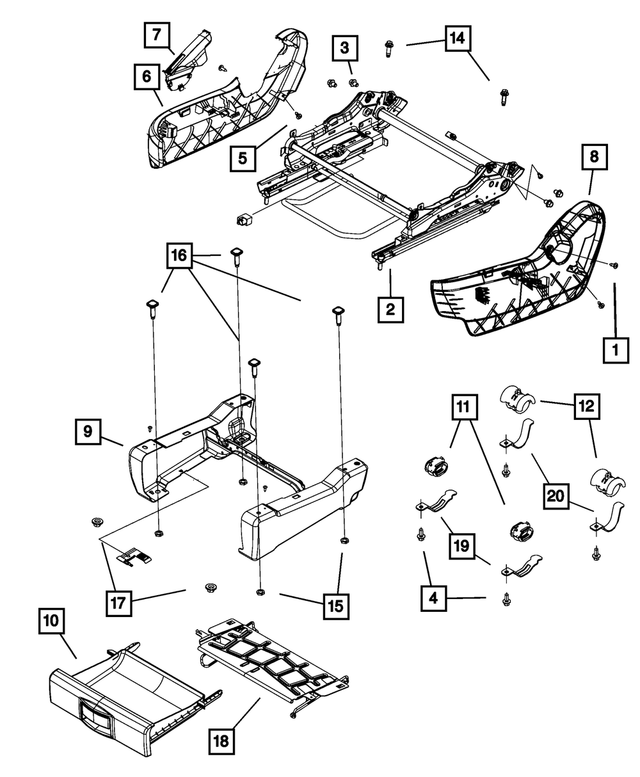 68030698AC - Interior Trim: Bolt for Mopar Image image