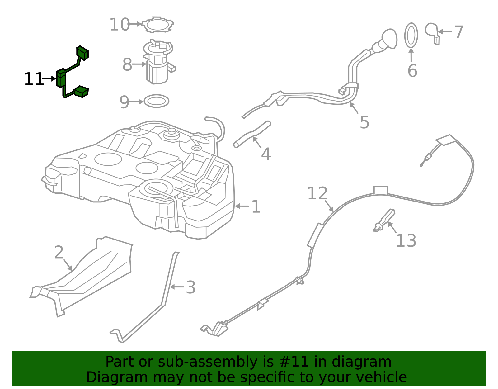 Genuine Fuel Gauge Sending Unit - 25060-ZX00A | NissanParts.cc