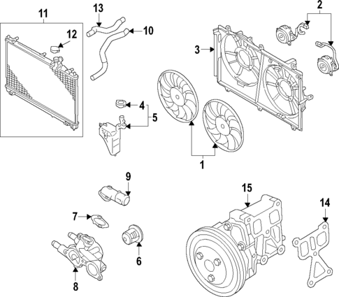 Cooling System for 2025 Mitsubishi Eclipse Cross #0