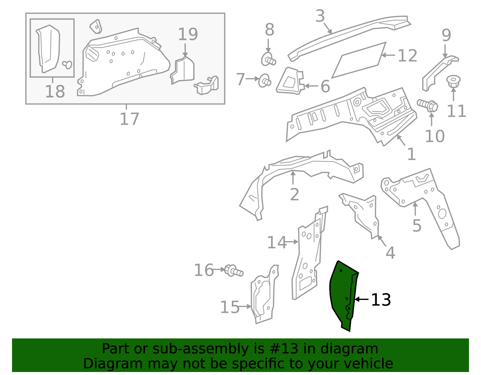 23323294 - Driver Side Body Side Inner Panel Filler - 2016-2024 ...