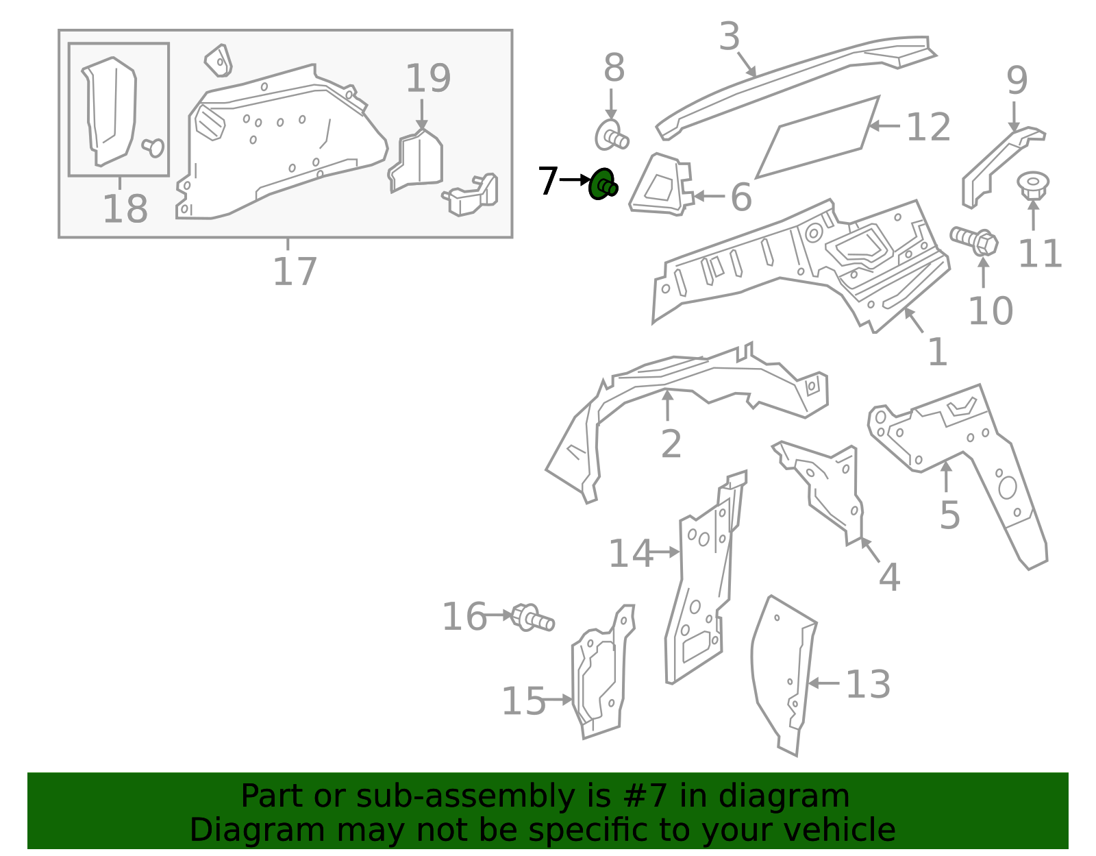 11548872 - High-Quality Body Side Inner Panel Retainer for AutoNation Parts