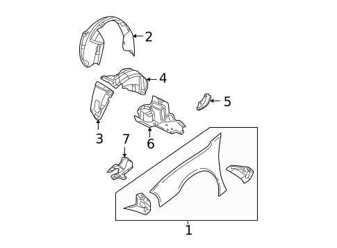 Fender & Components for 2003 Chrysler Sebring #1