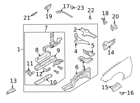 Structural Components & Rails for 1999 Mazda Miata #0