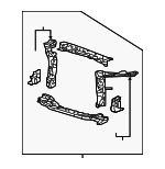 60400T3RA00ZZ - Body: Radiator Support for Acura Image