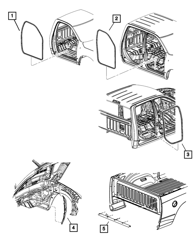 « 68630991AA – Body Sheet Metal Except Doors : Joint pour Mopar Image »
