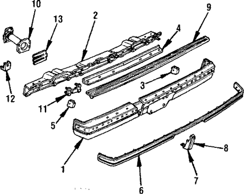 Rear Bumper for 1989 Pontiac Safari #0