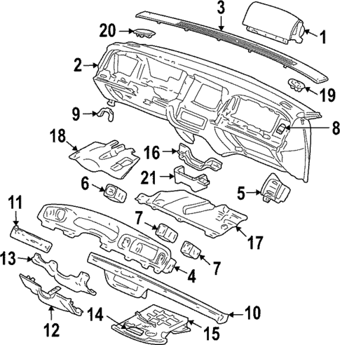 Instrument Panel for 1998 Mercury Grand Marquis #0