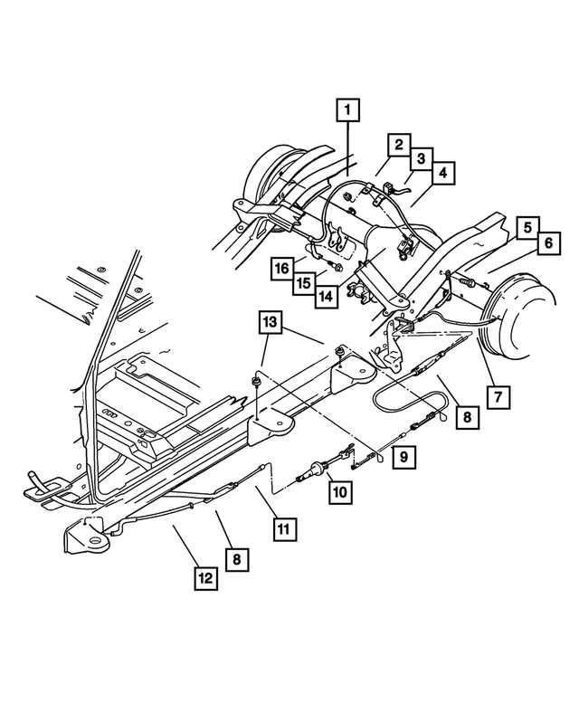 52009869AB - : Parking Brake Cable, Front for Mopar Image