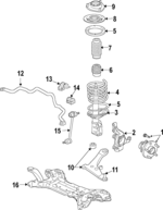 7B0407621J - Suspension: Front Hub &amp; Bearing for Volkswagen Image