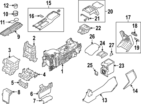 Front Console for 2021 Land Rover Range Rover #1