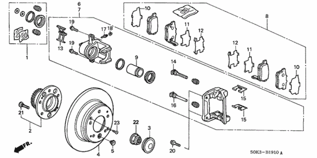 Rear Brake for 2003 Acura TL #0