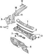 5578189103 - Body: Cowl Vent Panel for Toyota: 4Runner, Pickup Image