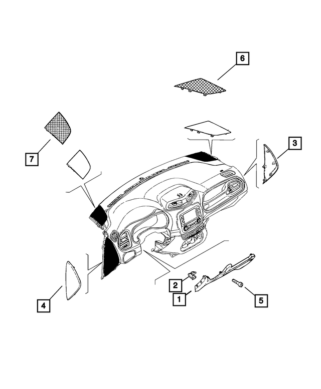 6514762AA - Interior Trim: Screw for Mopar Image