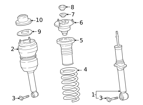 Struts & Components for 2002 Lexus LS430 #1