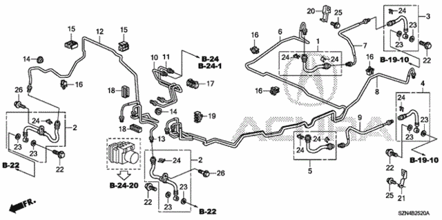 Brake Lines (VSA) (1) for 2011 Acura ZDX #0