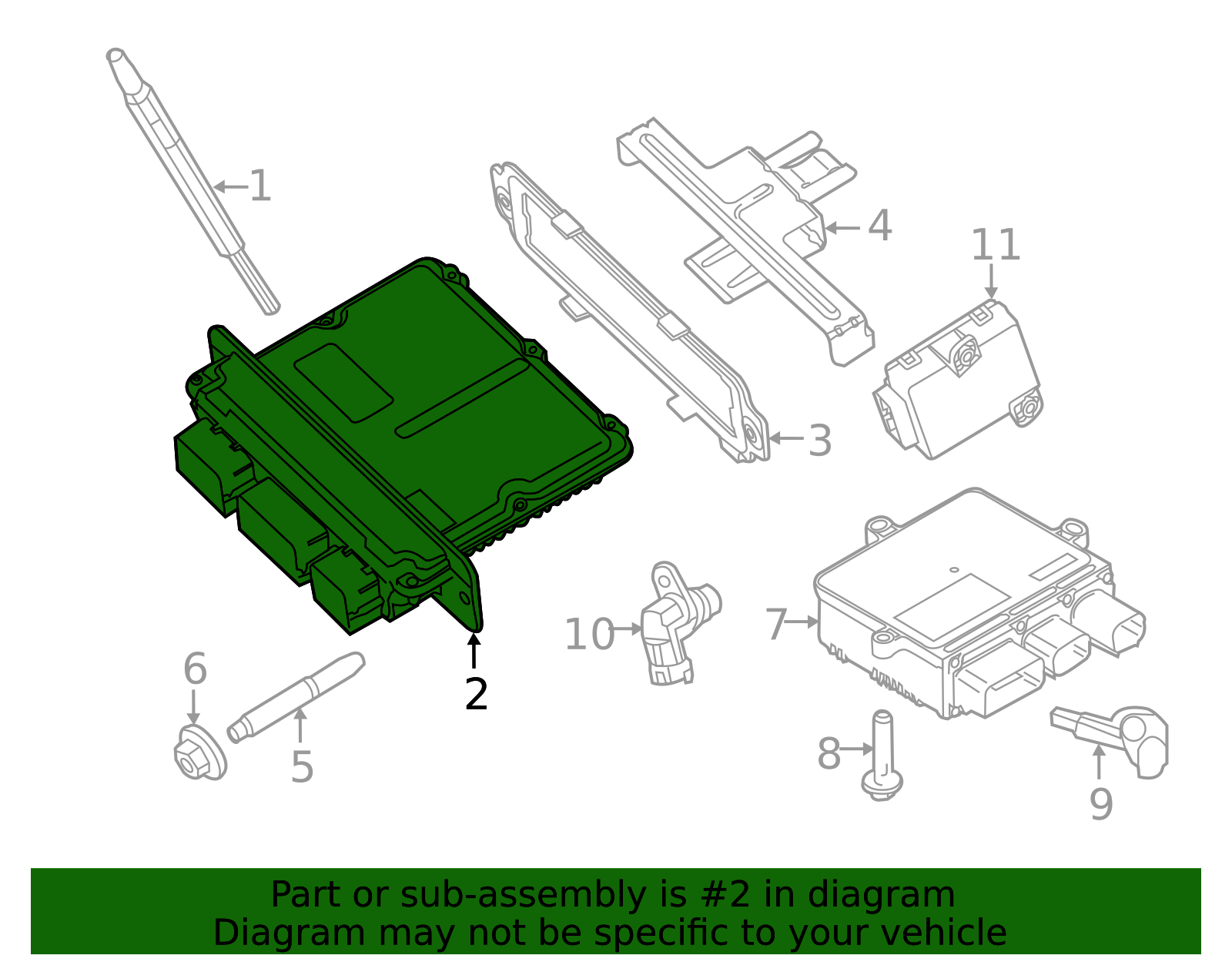 2012 Ford | Engine Control Module (ECM) | CC3Z-12A650-AME | Walls' Ford ...