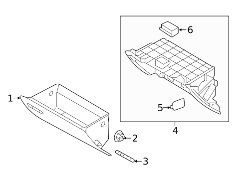 Glove Box for 2017 Hyundai Sonata #0