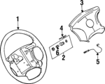16756333 - Steering: Steering Wheel for Cadillac: DeVille, Eldorado, Fleetwood Image