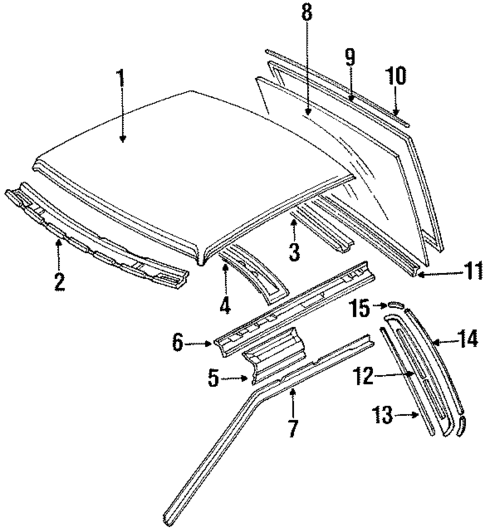 Roof for 1992 Mazda MX-6 #0