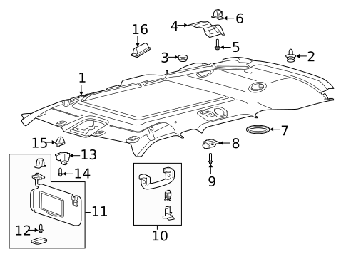 Interior Trim - Roof for 2023 Ford Explorer #1