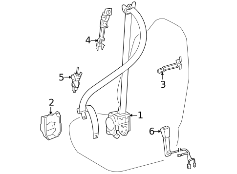 Front Seat Belts for 2013 Lexus LS460 #0