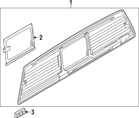 Glass & Hardware - Back for 2024 Ford Ranger #0