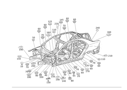 Expansion Plugs, Grommets for 2005 Mercedes-Benz C55 AMG #0