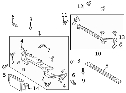Radiator Support for 2017 Ford Fusion #0