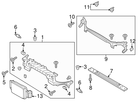Radiator Support for 2020 Ford Fusion Varsity Ford