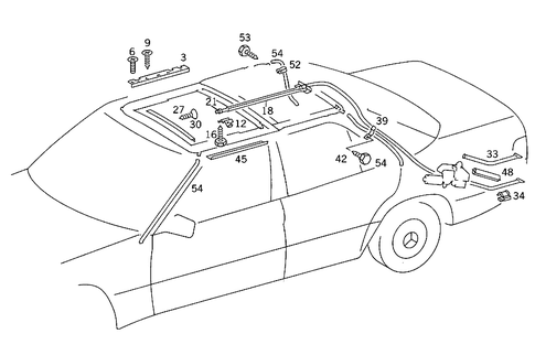 Cable, Sliding Rails for 1984 Mercedes-Benz 300D #0