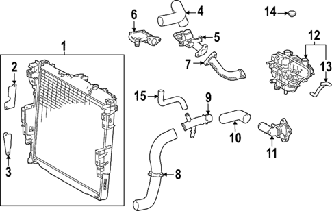 Radiator & Components for 2023 Lexus LX600 #1