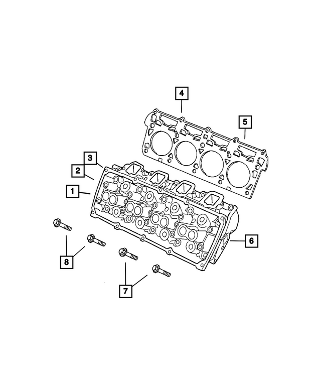 68280502AF - 5.7L Gas; Engine: Engine Cylinder Head Assembly, Right Side for Mopar Image