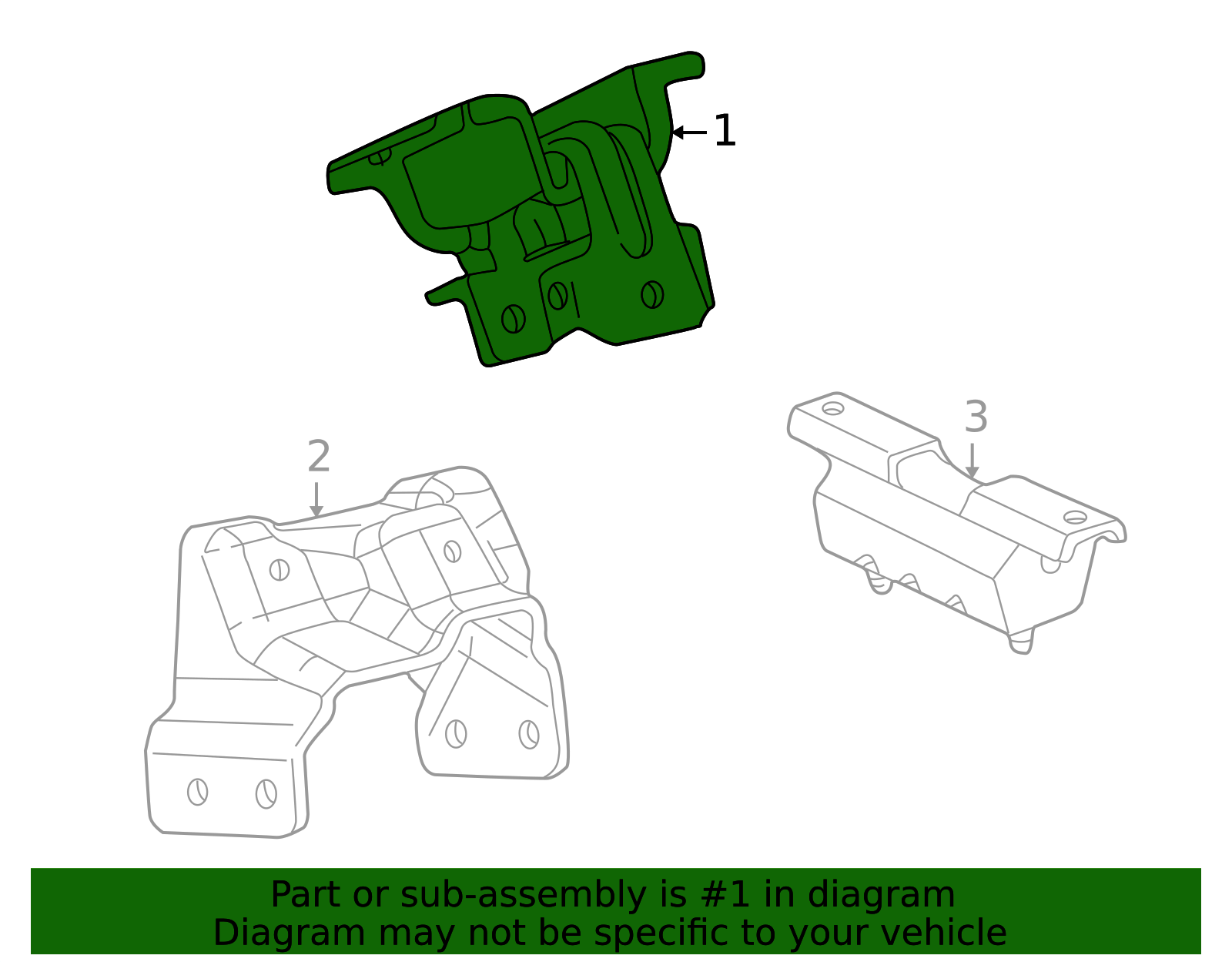 1999-2007 GM Orange Frame Side Engine Mount 15226251 GM | GMPartsDirect.com