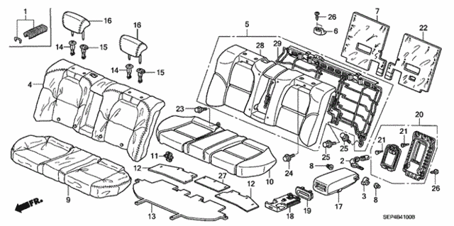 Rear Seat for 2004 Acura TL #0
