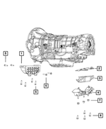 68157118AB - 65RFE; 6-Speed; Automatic Transmission: Transmission Mount Bracket for Ram: 1500, 1500 Classic Image