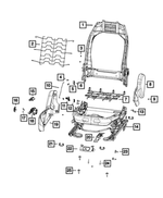 68248248AC - Interior Trim: Front Seat Back Frame for Mopar Image